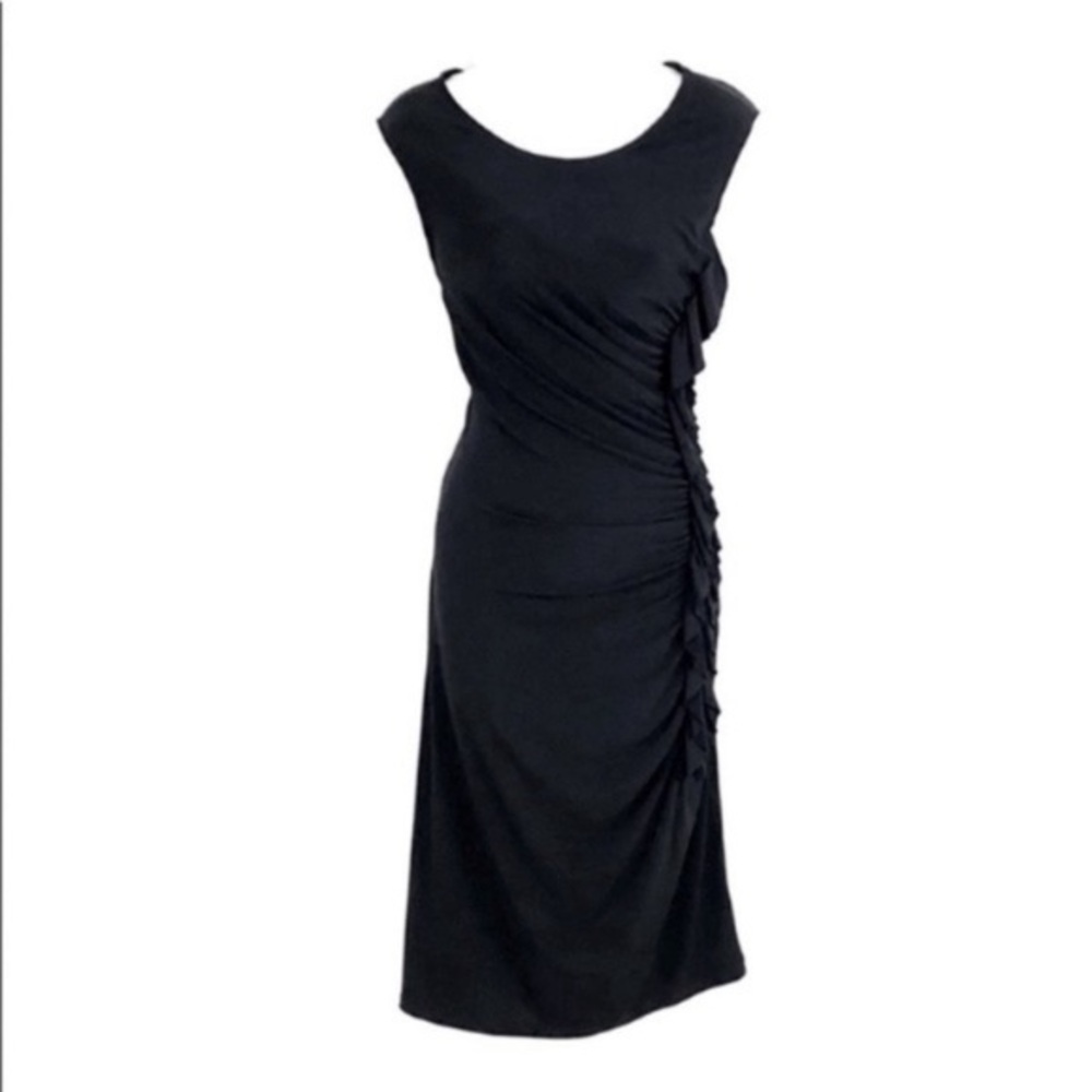 Suzi Chin for Maggy Boutique black drape side dress